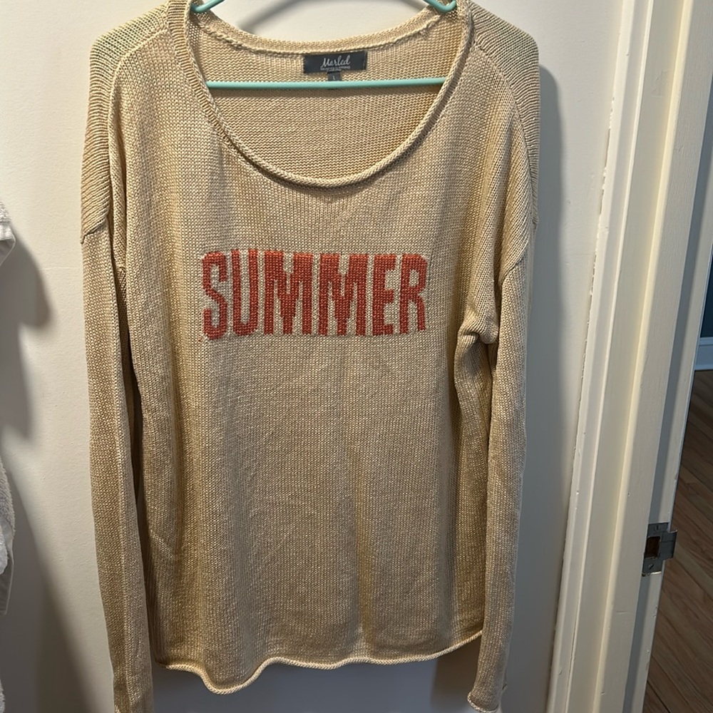 Long sleeve light sweater size Large by Marled Reunited Clothing. So cute!